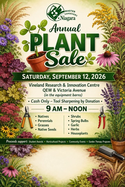 Master Gardeners Niagara plant sale